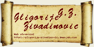 Gligorije Živadinović vizit kartica